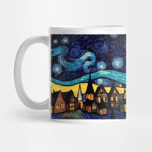 Starry Night Over Hogsmeade Mug